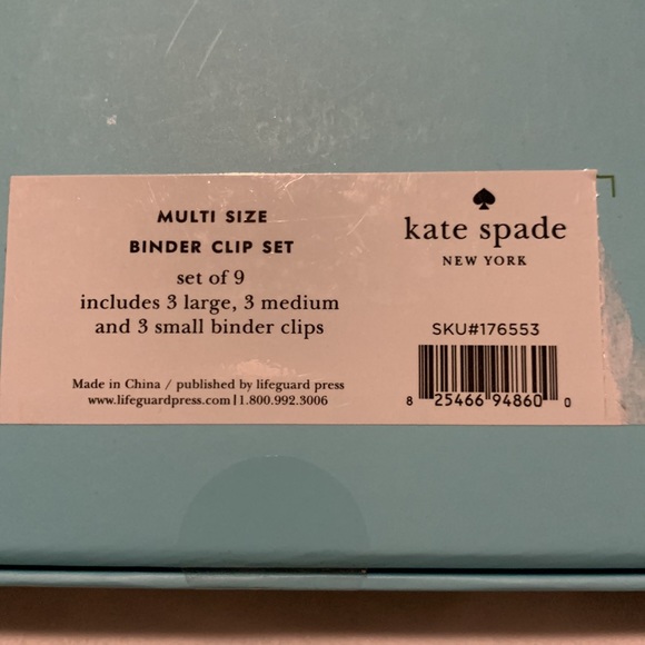 Kate Spade ♠️ Binder Clip Set - Picture 9 of 11